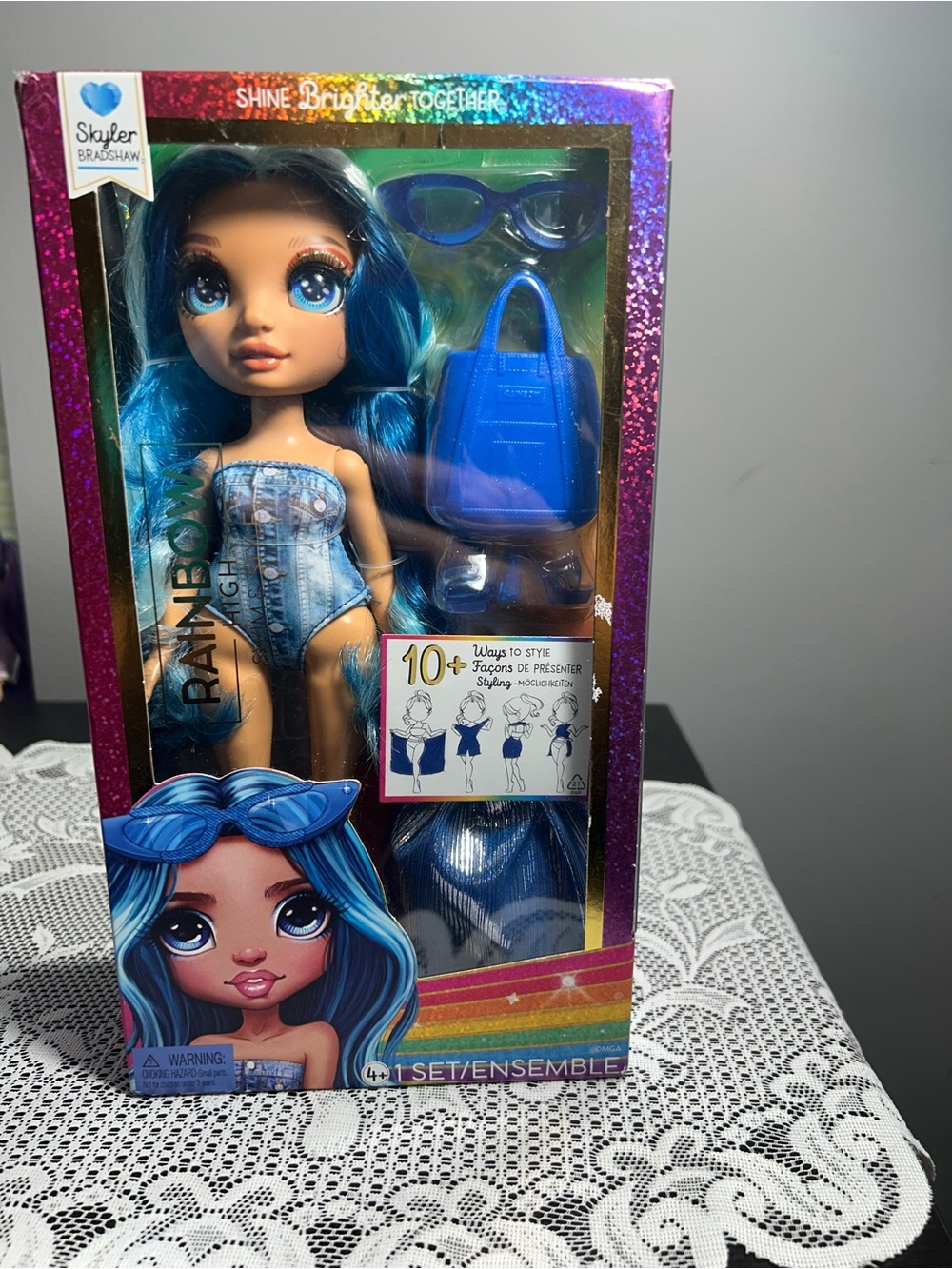 Rainbow High Swim & Style Skyler Bradshaw Blue Fashion Doll With Accessories.